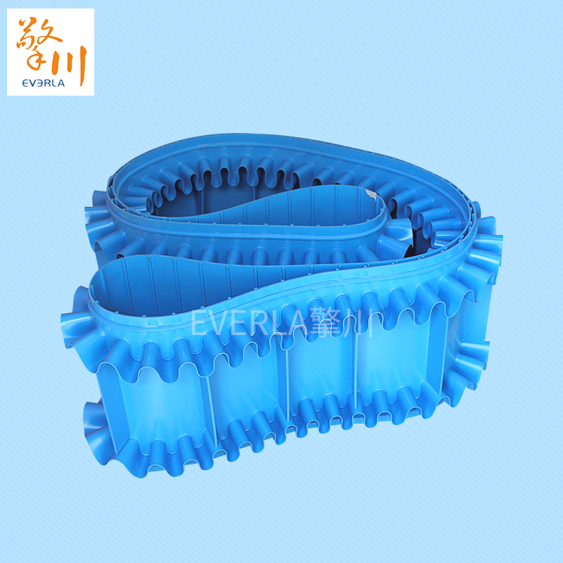 PU檔板裙邊食品<a href='http://dsjvvrk.cn/shusongdai/' target='_blank'><u>輸送帶</u></a>的圖片