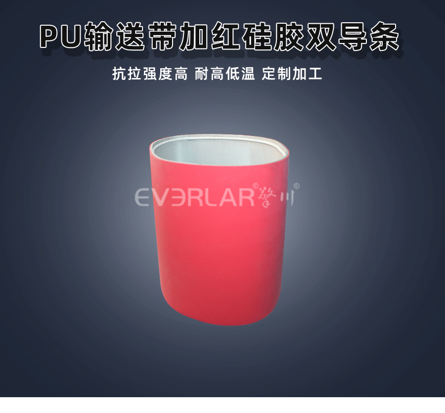 PU<a href='http://dsjvvrk.cn/shusongdai/' target='_blank'><u>輸送帶</u></a>加紅色硅膠雙導(dǎo)條詳情01