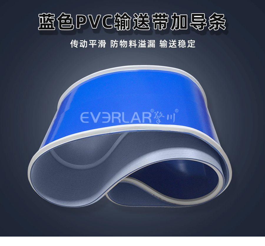 藍(lán)色PVC<a href='http://dsjvvrk.cn/shusongdai/' target='_blank'><u>輸送帶</u></a>加導(dǎo)條<a href='http://dsjvvrk.cn/shusongdai/' target='_blank'><u>輸送帶</u></a>詳情01